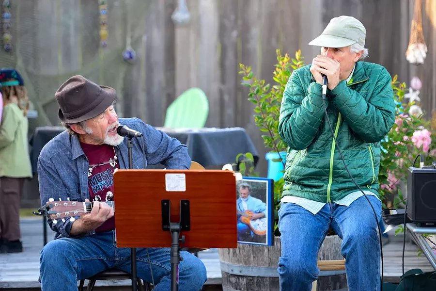 Live music during Trinidad Arts Night. - MARK MCKENNA
