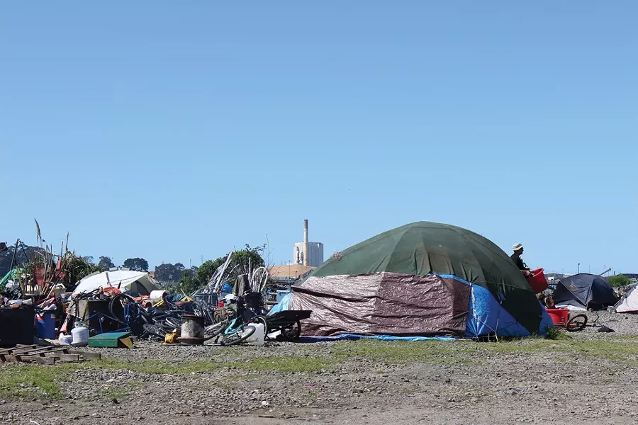 Some people said they had been living behind the mall for decades. - FILE