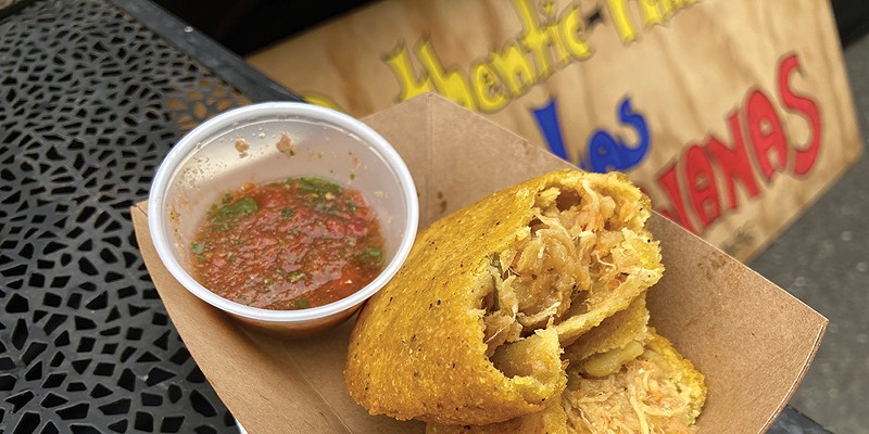 Friday Night Market Food Chicken empanada from Las Colombianas. Photo by Jennifer Fumiko Cahill