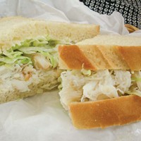 The purist's crab sandwich at Myrtle Avenue Market.
