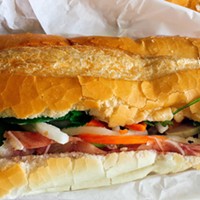 The bành mí (aka khao chī) sandwich you can only get on Saturdays — if you're quick.
