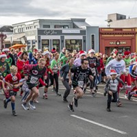 And they're off! The third annual Ugly Holiday Sweater Run.