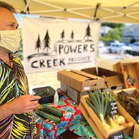Trevor Guthrie at his Powers Creek Produce stand.