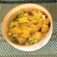 Squash, cabbage, pears and cheese recall flavors of the Alps.