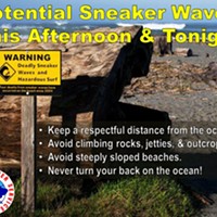 Sneaker Wave Warning Today
