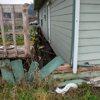 A house near Painter Street in Rio Dell was knocked several feet off its foundation by a 6.4 earthquake that hit the area Dec. 20.