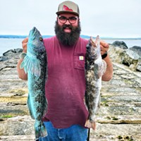 Hydesville resident Levi Simmons landed a pair of lingcod on a recent trip to the south jetty. Both jetties should be good options for the Memorial Day weekend.
