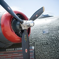 Donors, Honor Crew members and the war planes they flew are inscribed on the Witchcraft.
