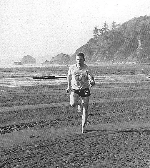 Talmadge training in the sands of Clam Beach. - COURTESY OF BUCK CROSBY