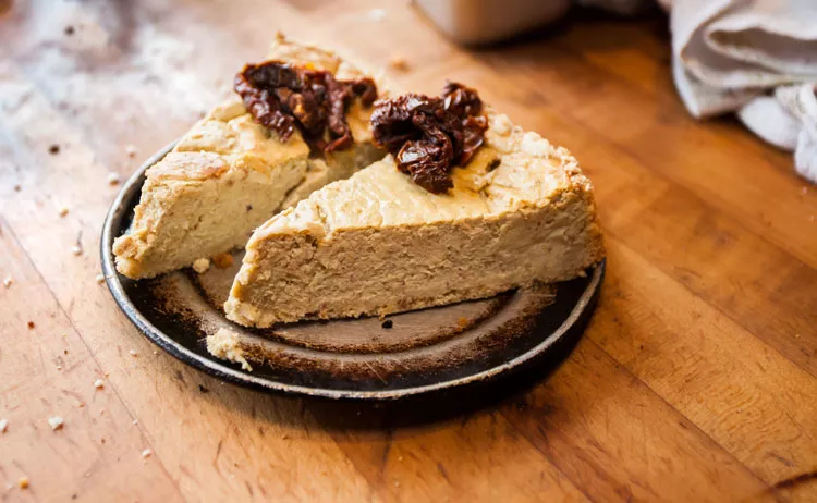 Savory artichoke heart cheesecake. - AMY KUMLER