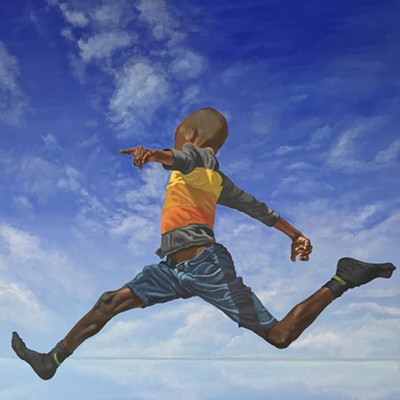 The Best of Show went to “The Leap,” an acrylic on canvas by Guy Joy.