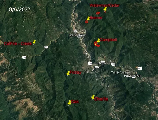Trinity County Issues Evacuation Orders as Six Rivers Lightning Complex Grows - Vimarsana News