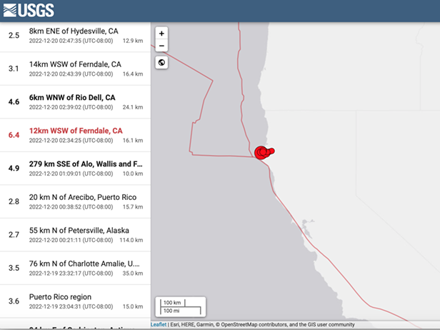 Earthquake shakes Humboldt |  news blog