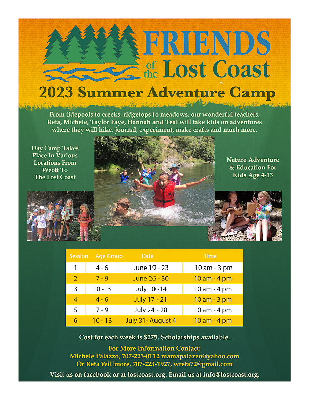 Friends of the Lost Coast Summer Adventure Camp - Vimarsana News