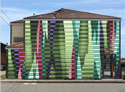 COURTESY OF THE ARTIST - A prototype for "Living Wall," XAVI's planned mural to be painted Aug. 11 through 18 on the Rodeway Inn at 2014 Fourth St. in Eureka.