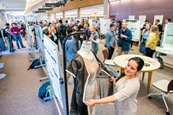 Photo Caption: A student shows off a class project at ideaFest. Courtesy Cal Poly Humboldt