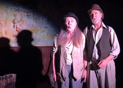 Christina Augello and Marc Gabriel in "Waking Sam Beckett" - Uploaded by EXIT Theatre