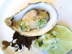 PHOTO BY JENNIFER FUMIKO CAHILL - Humboldt Oyster Co.'s second place grilled entry in the 2016 Arcata Bay Oyster Festival.