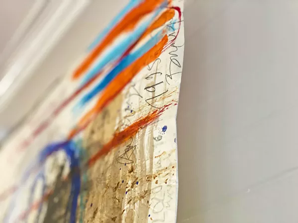 PAINT ON PAPER Sophie Pasqualetti, of Gyenediás, Hungary, is showing Sophie's Angel, a detail of which is captured here. - PHOTOS COURTESY OF CAROL CHALIFOUX