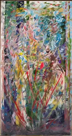 'BIENVENUE' "It means 'Welcome,'" Sosna said. "It beckons people to enter through the curtain of time to a place they do not know. It's the first painting in the show. It's not for sale, hangs in my own gallery at home." - IMAGES COURTESY OF MARVIN SOSNA