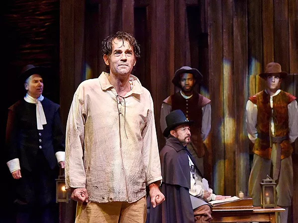 HISTORICAL HYSTERIA Andrew Philpot (pictured here as John Proctor in PCPA's 2018 production of The Crucible), will read as Jaxton during PCPA's upcoming InterPlay reading of The Thanksgiving Play. - PHOTOS COURTESY OF LUIS ESCOBAR REFLECTIONS PHOTOGRAPHY STUDIO