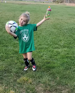 KEEPING PODS The Templeton Recreation Foundation recently held a successful barbecue fundraiser, raising $16,000 to aid the youth programming for the department and participants like 4-year-old Alivia George. - PHOTO COURTESY OF THE TEMPLETON RECREATION DEPARTMENT
