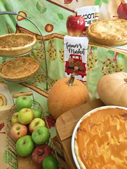 GREETINGS What started as a way to meet people by selling homemade pies at local farmers' markets has turned into a full-fledged business for Ian and Alicia Denchasy. - PHOTOS COURTESY OF IAN DENCHASY