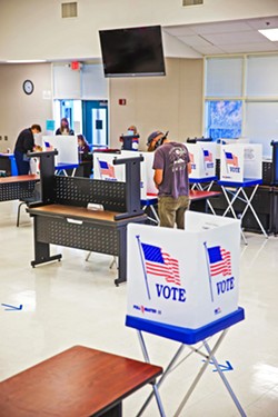 DEMOCRATIC DUTY Despite the pandemic, voters broke the SLO County turnout record in the Nov. 3 election. - FILE PHOTO BY JAYSON MELLOM