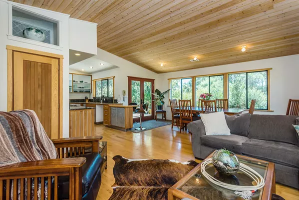 COUNTRY LIVING Set on 5 rural acres, the Edna Valley Design Ranch is a licensed vacation rental with a beautifully appointed three-bedroom home, game room garage, detached office, and more. Pets welcome, including horses! - PHOTO COURTESY OF ALAINA MCBRIDE