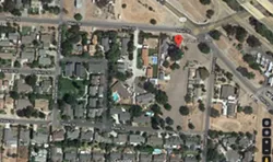 THE SITE Some Los Alamos community members are concerned that a proposed subdivision at 774 Main Street could lead to traffic issues on Shaw Street, a private and narrow road. - SCREENSHOT FROM GOOGLE MAPS