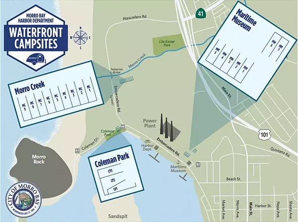WATERFRONT CAMPING Morro Bay's newest Waterfront RV camping pilot program is getting an extension beyond its four-month trial period, allowing users to book spaces until Sept. 30, 2021. - IMAGE COURTESY OF THE CITY OF MORRO BAY