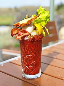 BREAKFAST OF CHAMPIONS Who needs to order food when The Siren El Chorro's bloody mary can take care of both your hunger and thirst. - PHOTOS COURTESY OF STEPHANIE STILES