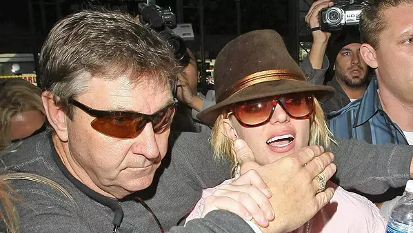 #FREEBRITNEY In The New York Times Presents Framing Britney Spears, the docuseries explores how pop star Britney Spears (right) has been under the conservatorship of her father, Jamie (left), for 12 years. - PHOTO COURTESY OF LEFT/RIGHT