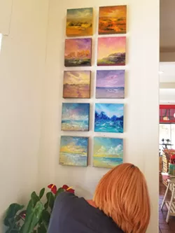AN EYE FOR ART Christine Marie curated DeLay's show, California Dreaming, which hangs through April at SLO Provisions. - PHOTOS COURTESY OF PAULA DELAY
