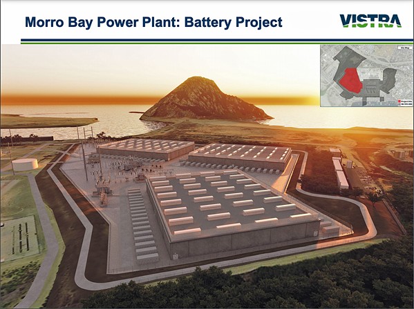 POWER PROJECT Texas-based energy company Vistra is making its case for a 22-acre, 600-megawatt battery plant project in the City of Morro Bay. - IMAGE COURTESY OF THE CITY OF MORRO BAY
