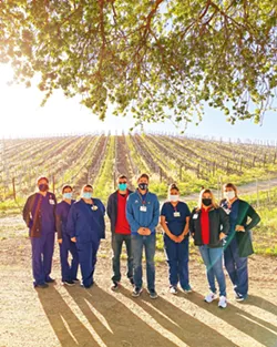 MOBILE CLINIC Jessica Gasca is also president of the Santa Barbara County Vintners Association, a nonprofit that recently prioritized helping local vineyard workers obtain the COVID-19 vaccine, thanks to a mobile vaccination program offered by the Community Health Centers of the Central Coast. - PHOTO COURTESY OF ACACIA PRODUCTIONS