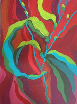 SWEET DREAMS ARE MADE OF THIS A diverse collection of Denise Gimbel's abstract nature paintings will be on display at her upcoming exhibit at the Santa Maria Airport, including Welcome (pictured) and other pieces from her Giant Kelp Dreams series. - COURTESY IMAGES BY DENISE GIMBEL