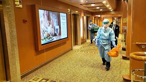 CAPTIVE In the HBO documentary short The Last Cruise, we witness the fate of Diamond Princess, a cruise ship that became site of the first and largest COVID-19 outbreak outside of China. - PHOTO COURTESY OF DEEP CUT AND HBO DOCUMENTARY FILMS