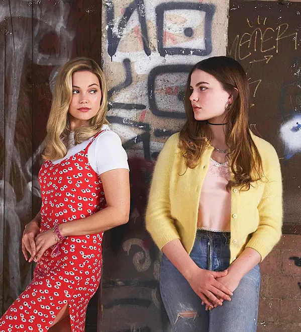 SWITCHEROO After Kate (Olivia Holt, left) is abducted, school wallflower Jeanette (Chiara Aurelia) seems to effortlessly take her place as the popular girl in school, acquiring both her friends and boyfriend, in the Hulu TV series Cruel Summer. - PHOTO COURTESY OF IRON OCEAN FILMS