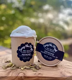 GREEN INSIDE AND OUT Scoop the Magic is packaged in eco-friendly, compostable kraft paper cups. - PHOTO COURTESY OF SCOOP THE MAGIC