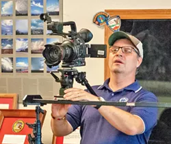FIRE WALK WITH ME Allan Hancock College film professor Christopher Hite (pictured) not only sat in the director's chair during the making of FireStorm '77, but served as cinematographer and co-editor of the documentary as well. - COURTESY PHOTOS BY GLENN FUSS