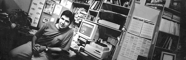 STARTING A CAREER Alex Zuniga (pictured), fresh out of Cal Poly, served as the original art director for New Times when it started in 1986. Today, he's the paper's co-owner and publisher. - FILE PHOTO COURTESY OF ALEX ZUNIGA