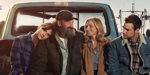 CHILD OF DEAF ADULTS (CODA) Ruby (Emilia Jones, left) is a gifted singer from an otherwise deaf family—(second from left to right) mom Jackie (Marlee Matlin), dad Frank (Troy Kotsur), and brother Leo (Daniel Durant)—who must decide whether to stay and be her family's hearing interpreter or have a life of her own, in Coda. - PHOTO COURTESY OF VENDOME PICTURES AND PATHÉ FILMS