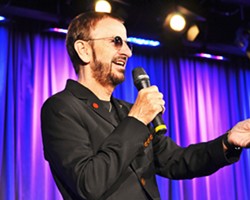 RINGO Mark Brickley took this photo of Ringo Starr, one of the two remaining Beatles, when he spoke at the Los Angeles Grammy Museum, which is devoted to Grammy Award winners. - PHOTO COURTESY OF MARK BRICKLEY