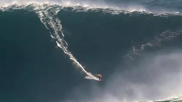 NAZARÉ, PORTUGAL HBO Max's TV series 100 Foot Wave follows Garrett McNamara and other big wave surfers as they attempt to ride the biggest waves in the world, many of them found in the small fishing village of Nazaré, Portugal. - PHOTO COURTESY OF AMPLIFY PICTURES