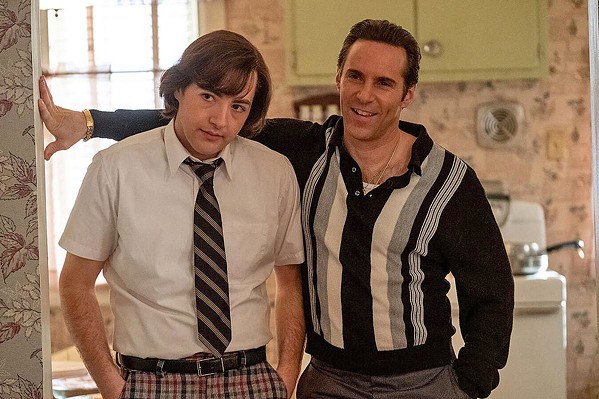 WATCH AND LEARN Young Tony Soprano (Michael Gandolfini, left) is shaped into the mobster he will become by his uncle, Dickie Moltisanti (Alessandro Nivola), in The Many Saints of Newark, screening in local theaters and on HBO Max. - PHOTO COURTESY OF CHASE FILMS AND HBO FILMS