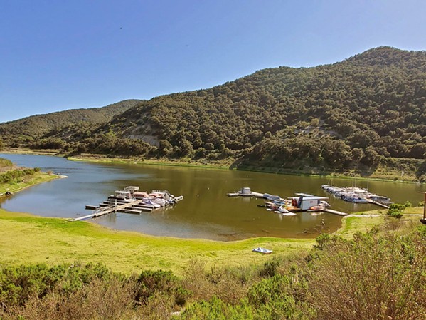 PRICEY THIRST Arroyo Grande residents stand to get fined up to $200 if they violate their water consumption threshold even though the city is already receiving fewer deliveries from Lopez Lake. - FILE PHOTO COURTESY OF LOPEZ LAKE MARINA FACEBOOK PAGE