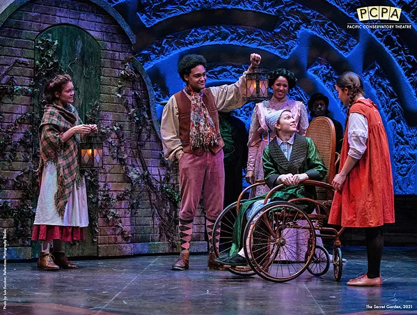 FAMILY TREE Estranged cousins Mary Lennox (London Raftery) and Colin Craven (Dorian Green) grow to become close friends, which leads to the duo's adventurous outings in the show's titular setting, in PCPA's The Secret Garden. - COURTESY PHOTOS BY LUIS ESCOBAR, REFLECTIONS PHOTOGRAPHY STUDIO
