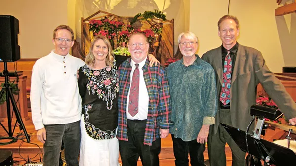 CHRISTMAS JAZZ VESPERS The Marshall Otwell Quartet, joined by internationally acclaimed vocalist Inga Swearingen, plays the historic sanctuary of First Presbyterian Church of SLO on Dec. 12. - PHOTO COURTESY OF THE MARSHAL OTWELL QUARTET AND INGA SWEARINGEN