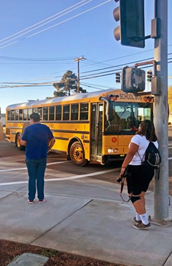 CATCH THE BUS North County school administrators say a bus drivers shortage is what's driving limitations on bus services. - PHOTO BY MALEA MARTIN